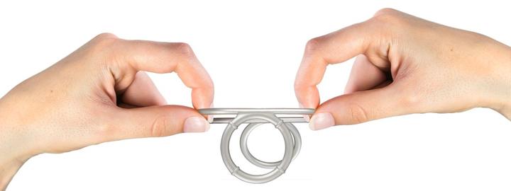 Actual product image You2Toys Metallic Silicone Triple cock and ball ring (3.80 cm)