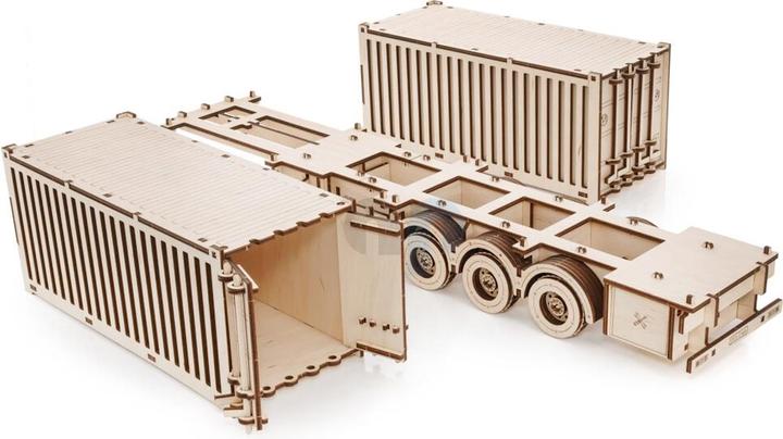 Produktbild Eco Wood Art 3D Holz Modellbausatz - Containerauflieger für Road King Sattelschlepper