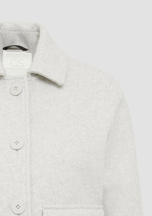 Actual product image S.Oliver Outdoor-Jacke Kurze Jacke in Wolloptik mit aufgesetzten Taschen (M)