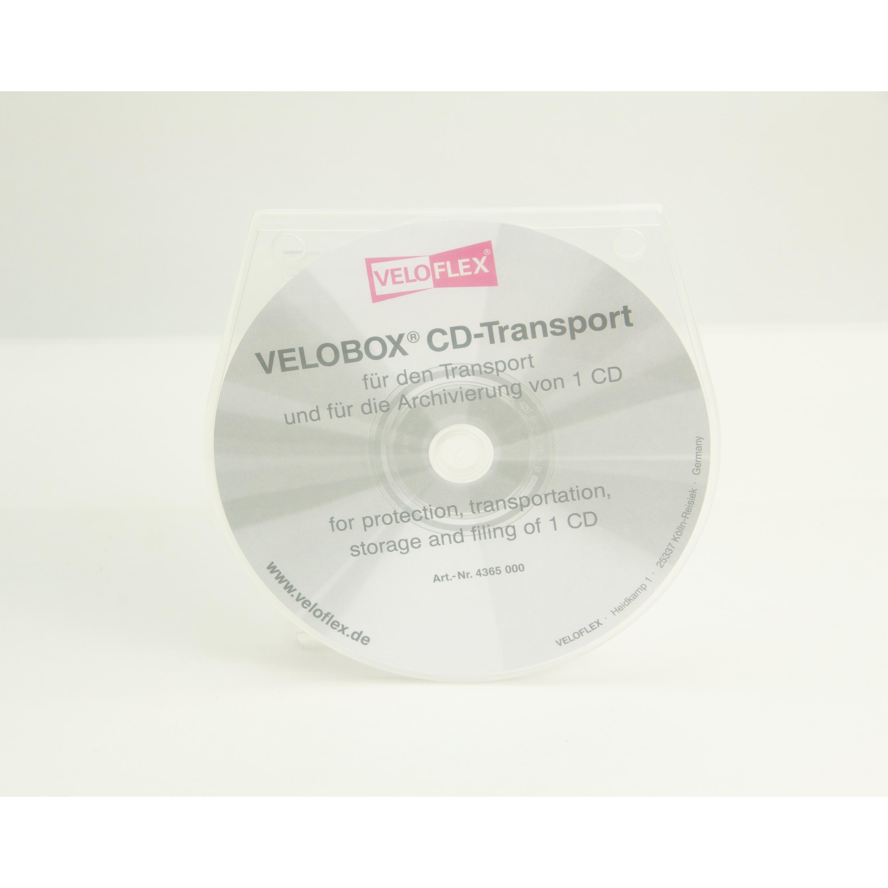 Thumbnail - Veloflex CD/DVD Hülle VELOBOX 12,5 x 12,5 cm (B x H) Polypropylen transparent 10 St./Pack. (CDs, Plattenspieler), CD- & ...