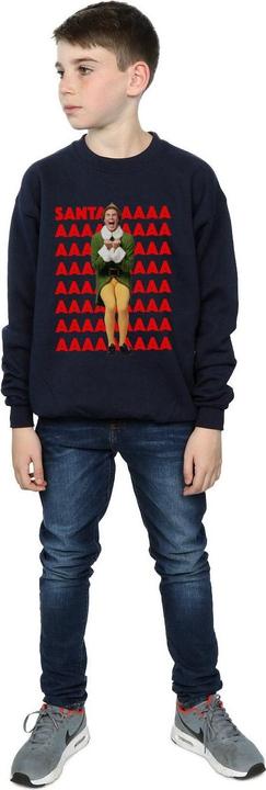 Actual product image Elf Boys Buddy Santa Scream Sweatshirt (116)