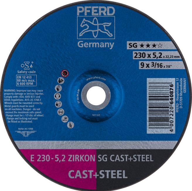 Actual product image Pferd Grinding wheel E 230-5 ZA 30 S SG/22.23 PU: 10