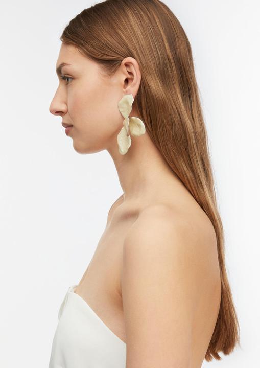 Produktbild Comma Statement-Ohrringe im abstrakten Blumendesign (Emaille, Metall)