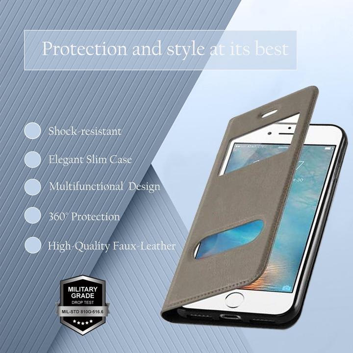 Produktbild Cadorabo Book mit View Doppelfenster Cover (Apple iPhone SE (2nd Gen), Apple iPhone 7)