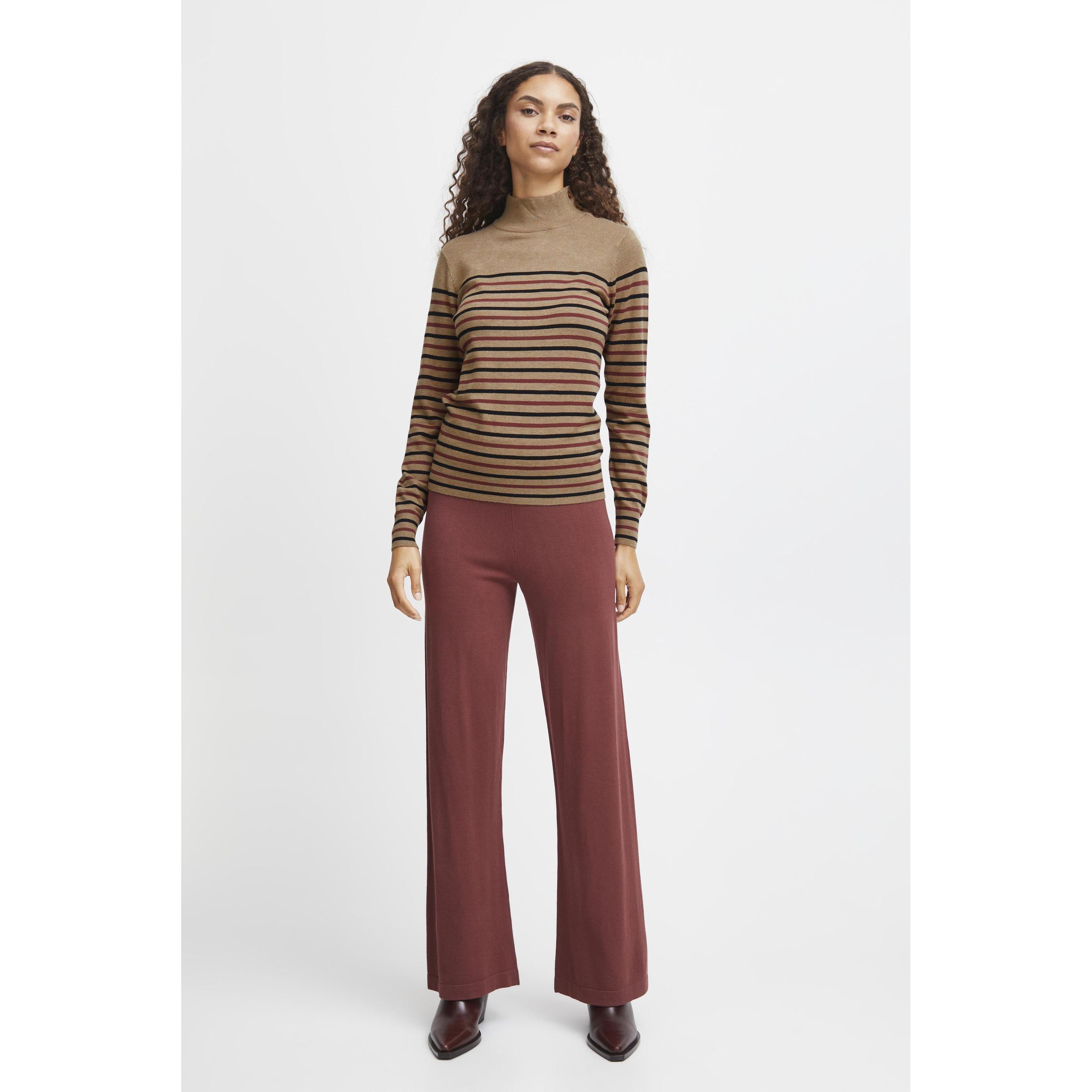 Thumbnail - B.young, Damen, Pullover, puover mit knopfeiste, damen mmora 2, Braun, (L)