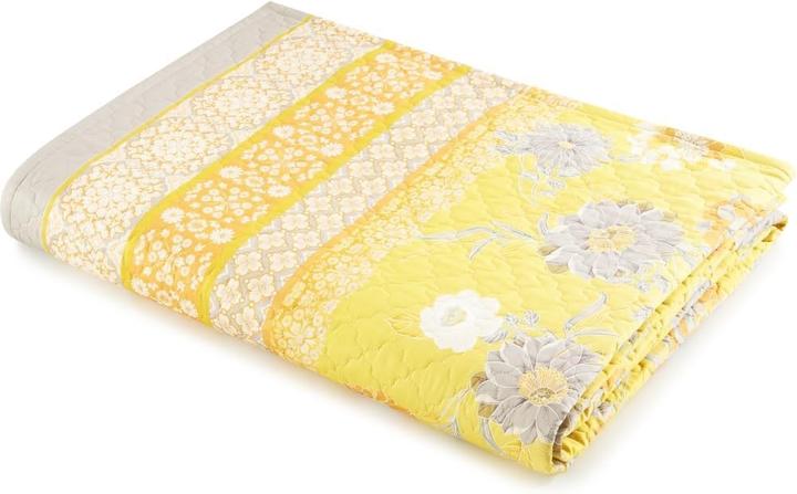 Bassetti POSILLIPO Sprei van 100% katoen in de kleur geel Y1, afmetingen: 180x255 cm - 9328445 (255 x 180 cm)