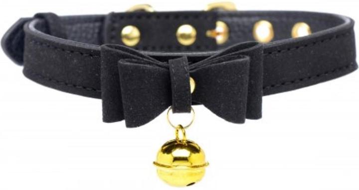 Master Series Collier Golden Kitty avec clochette pour chat Noir/Doré