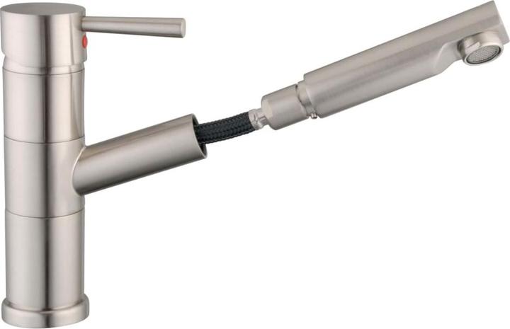 Actual product image Schütte Kitchen tap UNICORN sink mixer stainless steel look Pull-out swivelling 33777