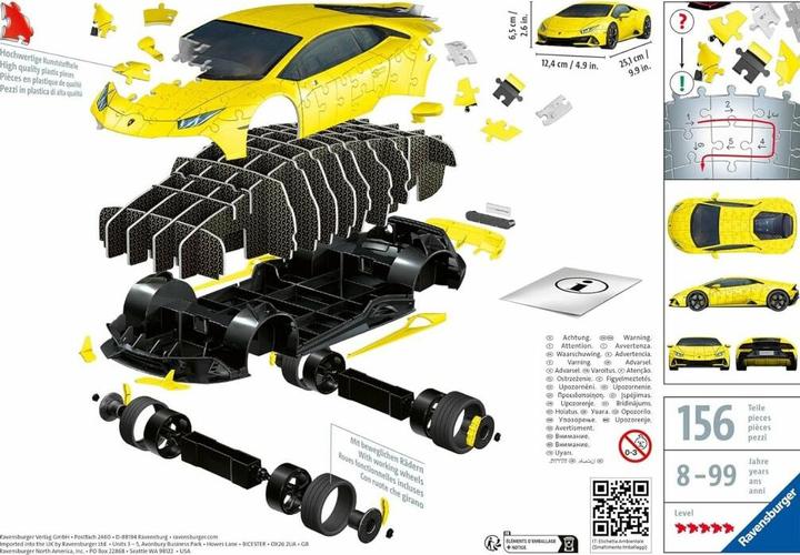 Immagine prodotto Ravensburger Lamborghini Huracán EVO - Giallo (156 pezzi)