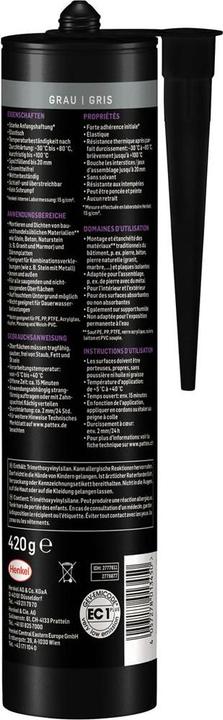 Image du produit Pattex Colle de montage Pierre (420 g)