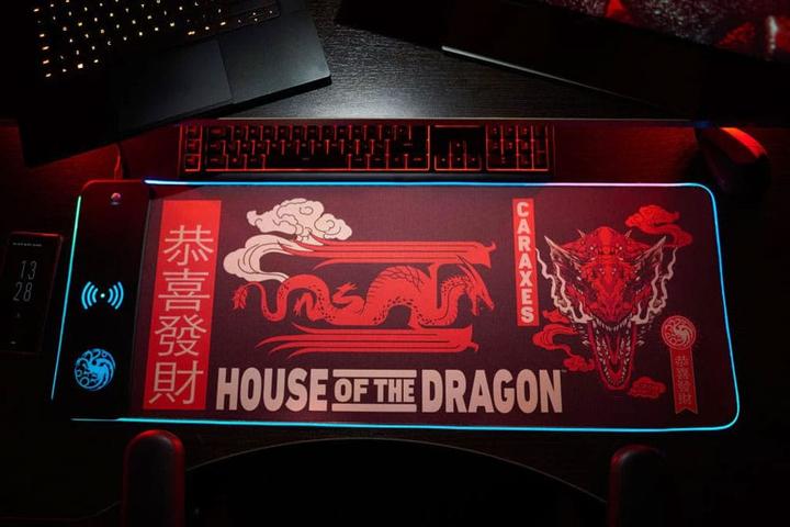 Actual product image Numskull Mouse pad House of Dragons + wireless Charge 30x80cm (XL)