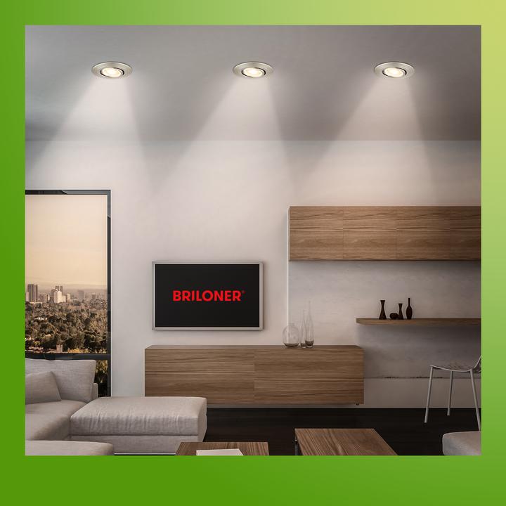 Image du produit Briloner Lampes LED encastrées durables ultraplates, lot de 3 (520 lm)