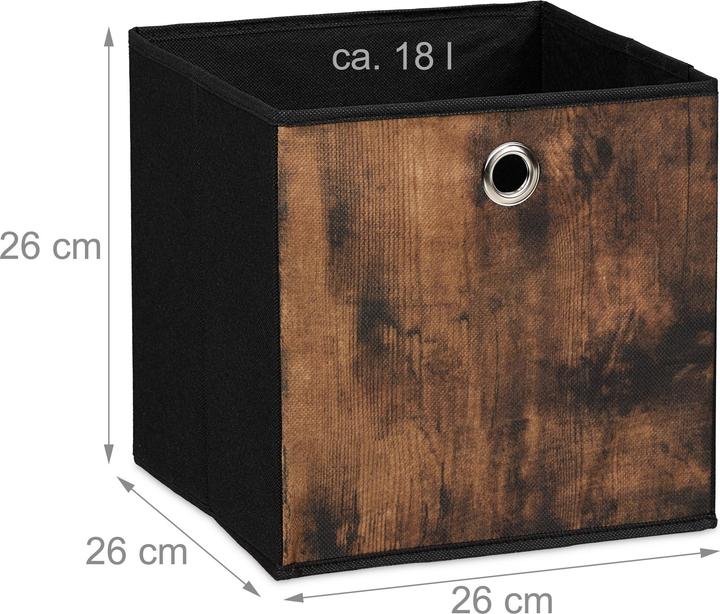 Actual product image Relaxdays 6x storage box (26 x 26 x 26 cm, 18 l)