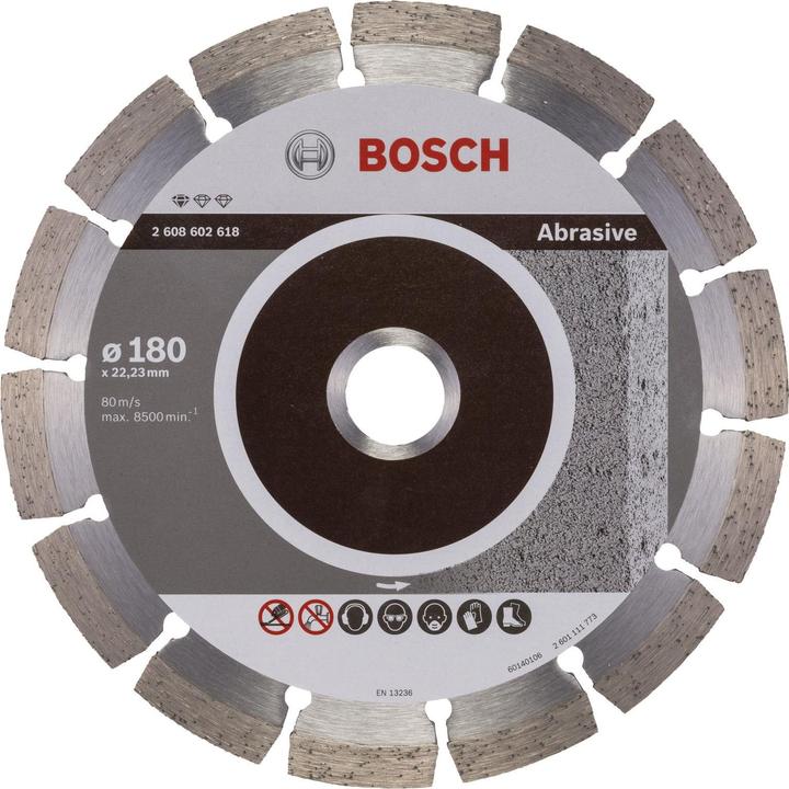 Produktbild Bosch Professional Zubehör Diamanttrennscheibe Standard for Abrasive, 180 x 22,23 x 2 x 10 mm