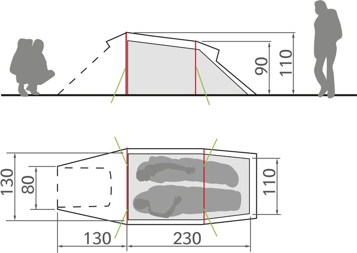 Immagine prodotto Vaude Arco (Tenda a tunnel, 2.98 kg, 2 persone)
