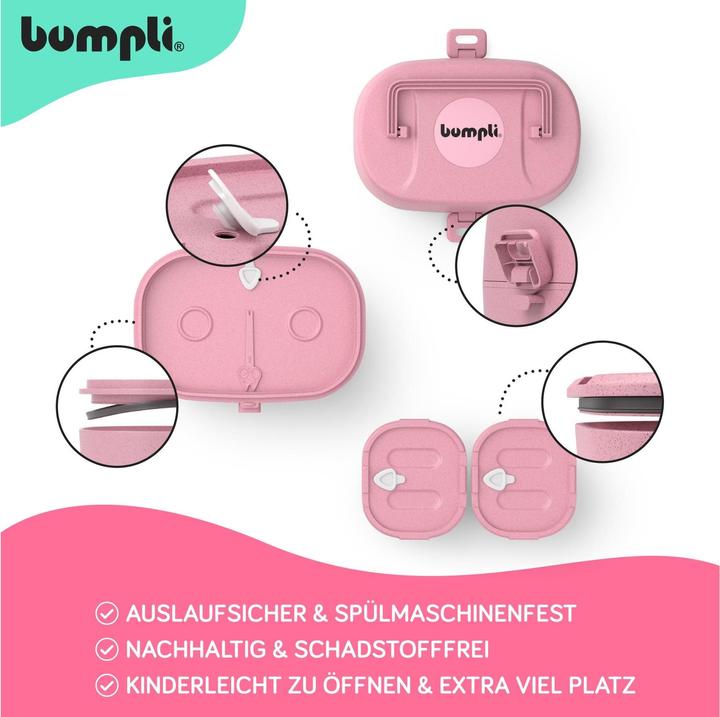 Produktbild Bumpli Lunchbox mit Sticker Set Rosa