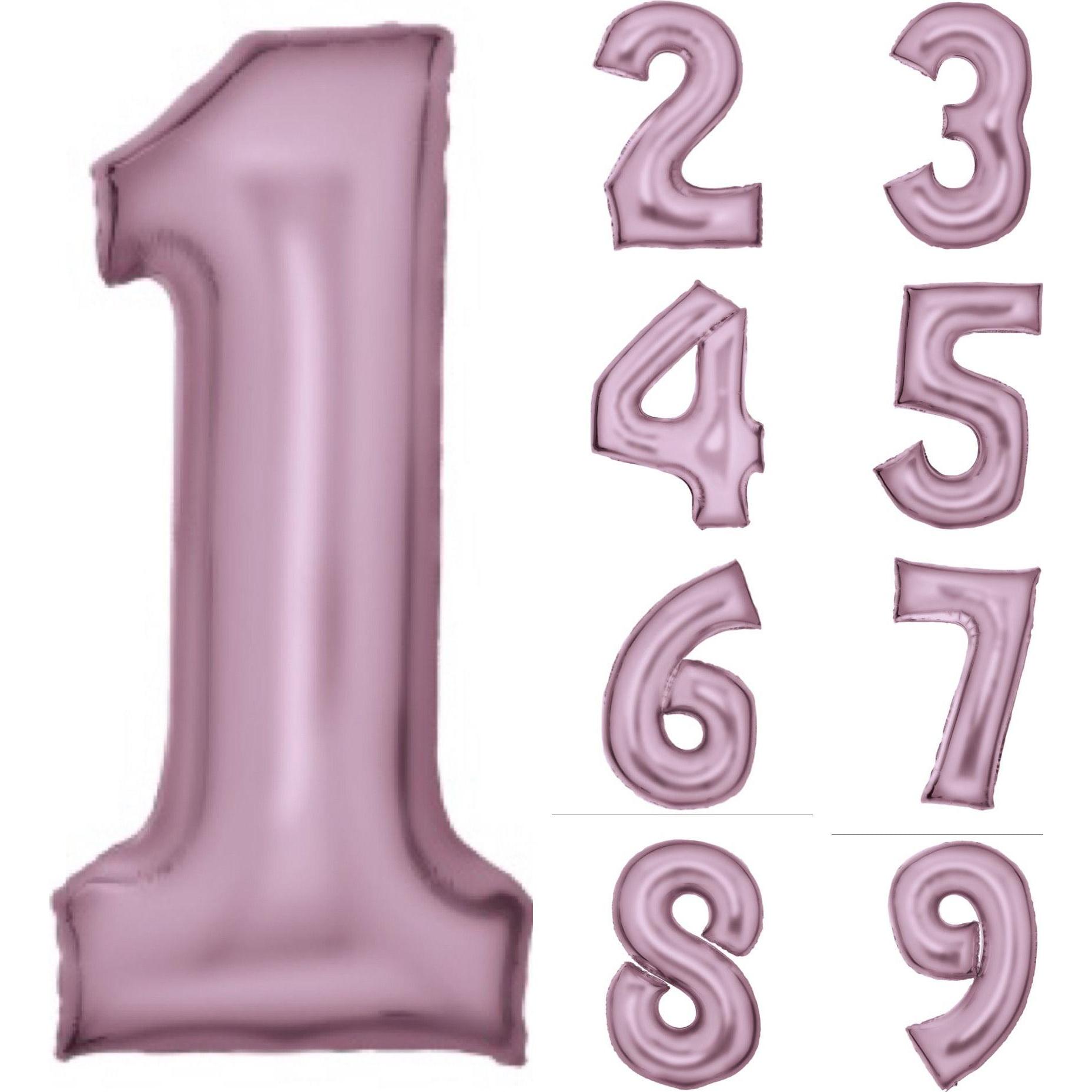 Thumbnail - Amscan Metallic Folienballone pink Zahl 7