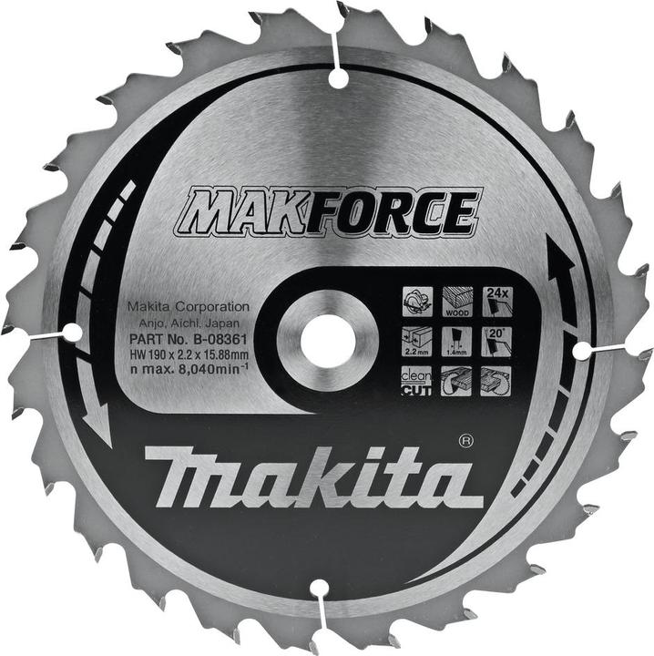 Productafbeelding Makita B-08361 Cirkelzaagblad voor hout