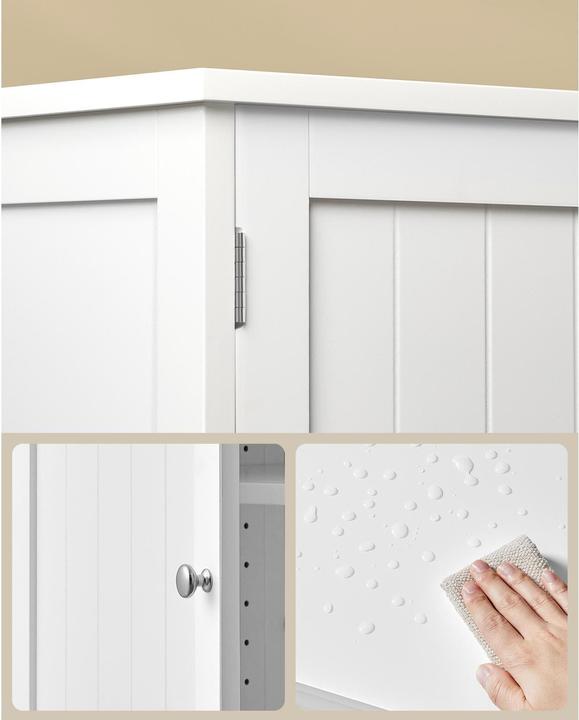 Produktbild Vasagle Schuhschrank Landhausstil 120 x 70 cm, Weiss (120 x 70 x 35 cm)