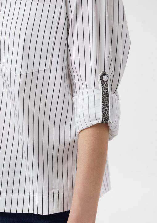 Immagine prodotto Comma Bluse Streifenbluse aus Baumwollstretch mit Leo-Detail (44)