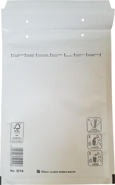 Produktbild Fimar 100 Luftpolstertaschen D/14 180x260mm weiss Filmar Classic (100 Stk.)