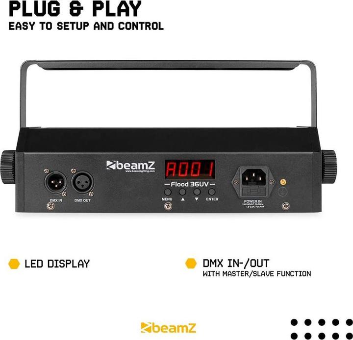 Produktbild BeamZ UV-Lampe Flood36UV (3 W, LED)