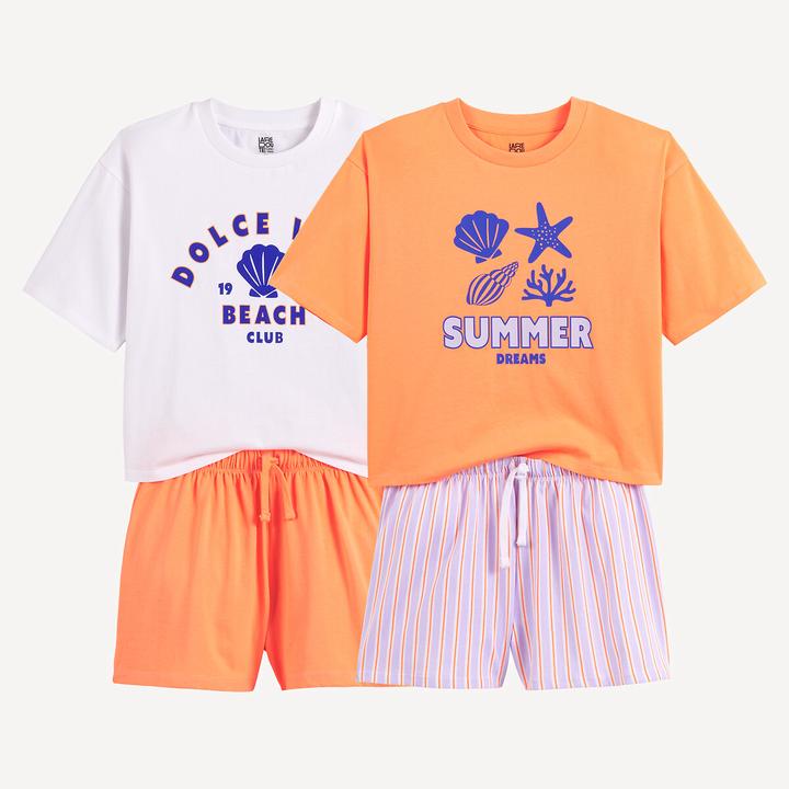 Produktbild La Redoute Collections 2er-Pack Kurzpyjamas (158)