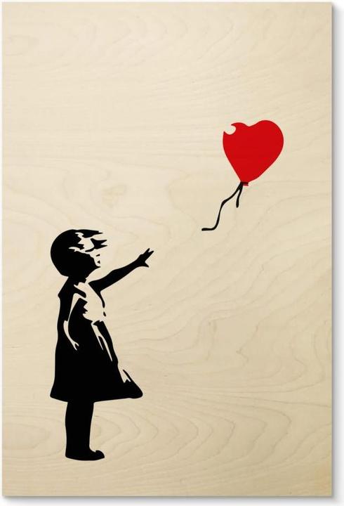 Trenddeko Girl with the red balloon (20 x 30 cm)