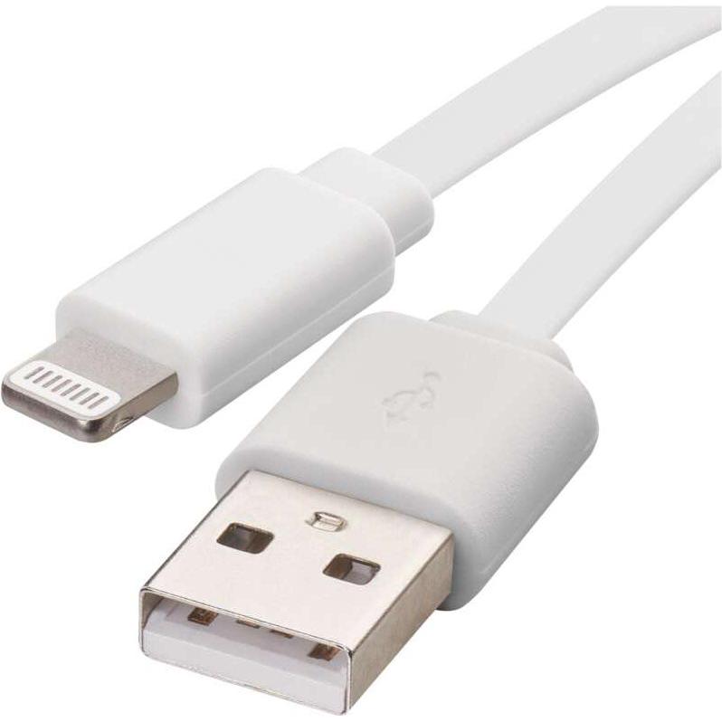 Thumbnail - Emos USB Kabel 2.0 A Stecker - i16P Stecker 1m, weiss (1 m, USB 2.0), USB Kabel