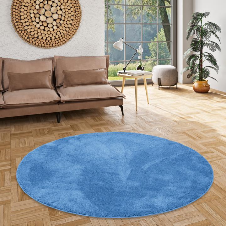 Actual product image Pergamon Luxus Super Soft Hochflor Teppich Silky Rund (160 x 160 cm)