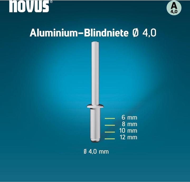 Actual product image Novus Blindniete A4 x L: 10 mm Alu