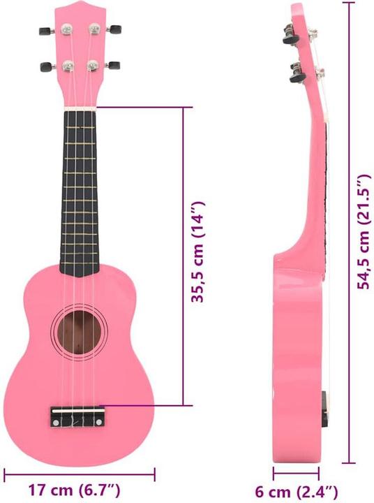 Immagine prodotto VidaXL Set di ukulele soprano con borsa per bambini da 21 pollici (Soprano, Soprano)