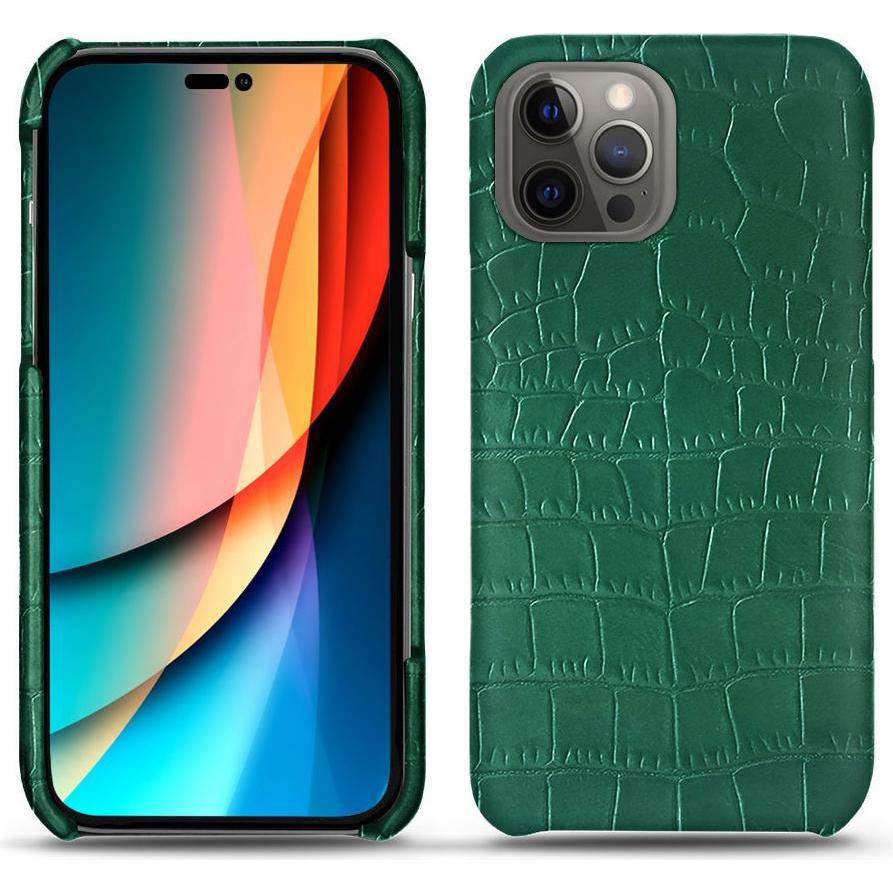 Noreve Lederschutzhülle (Apple iPhone 14 Pro), Smartphone Hülle, Grün