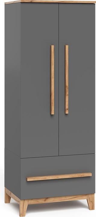 VitaliSpa Kinderkleiderschrank Malia, Grau/Artisan, 70 x 186.8 cm