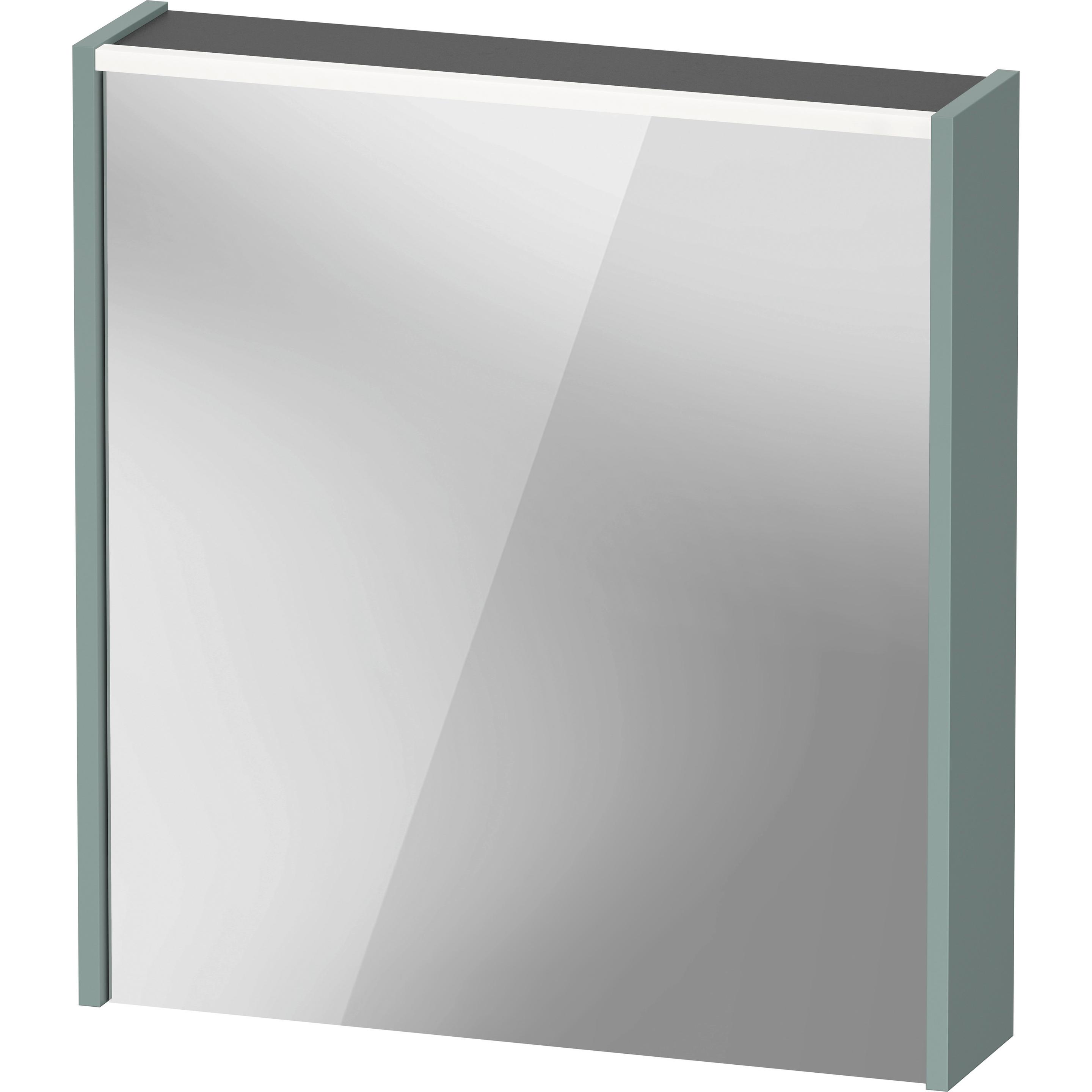 Duravit, Spiegelschrank, D-Code Spiegelschrank, Steckdose Typ F (EU, DE), 1 Tür mit Anschlag links, LED-Lichtfeld ob