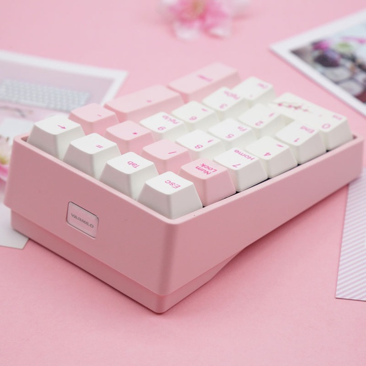 Actual product image Varmilo VB21M Sakura R1 Wireless Numpad, MX-Brown (Wireless)