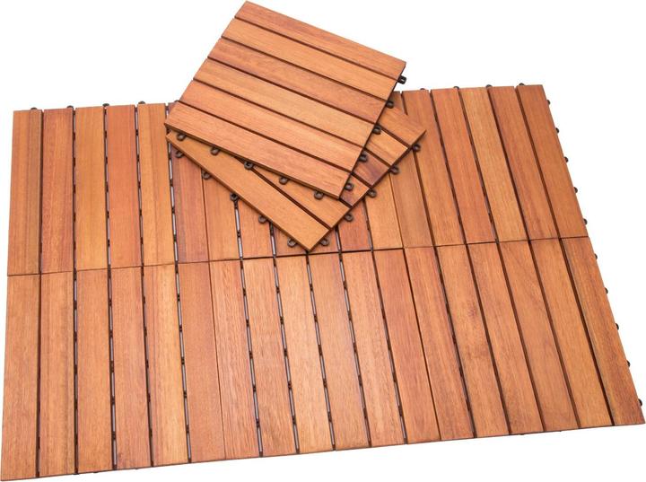Actual product image Casaria Holzfliese (55 x, 30 x 30 cm)