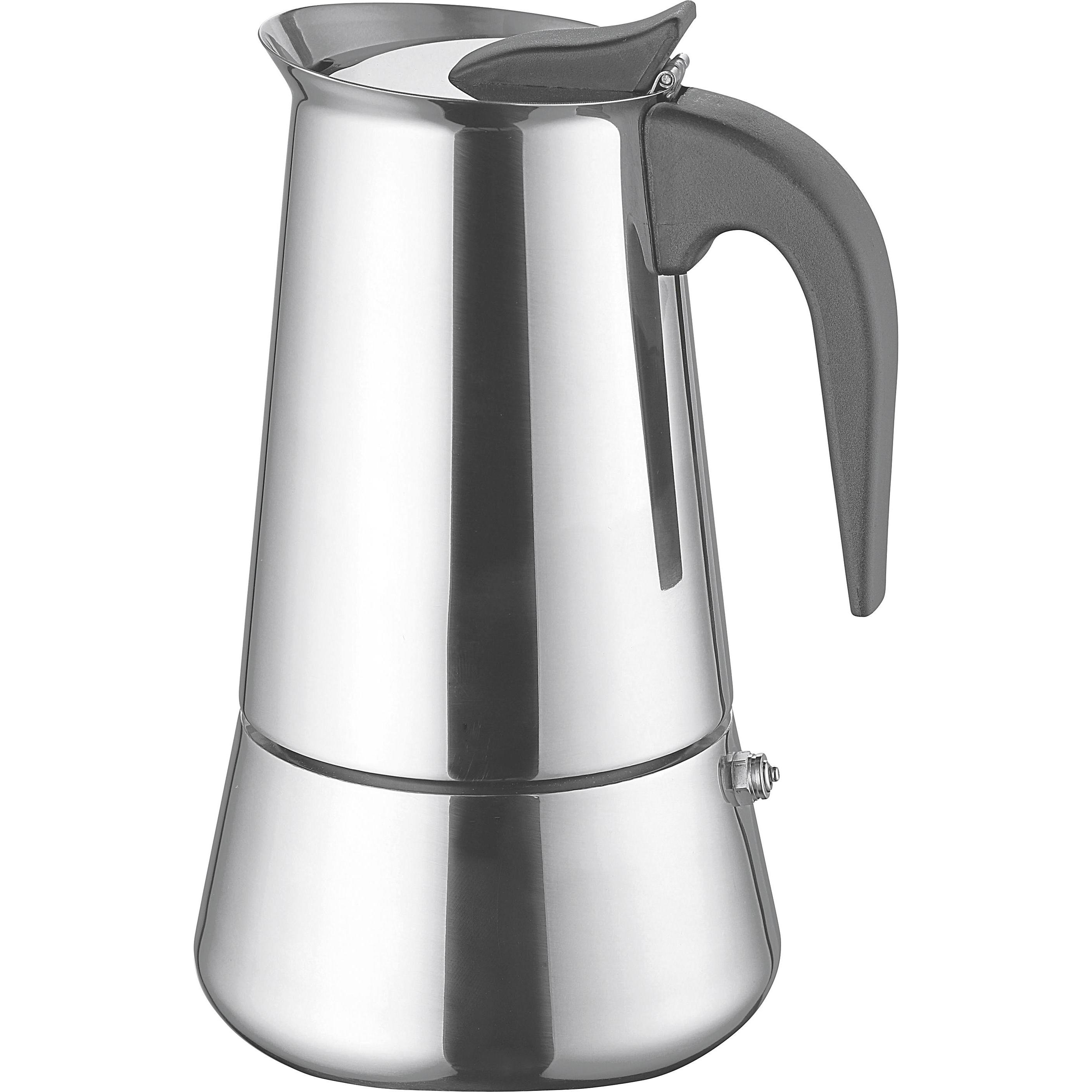 Weis Espressokocher 6 Tassen Edelstahl, Espressokocher, Grau