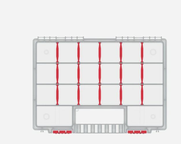 Produktbild Prosperplast Sortierkasten Sortimentsbox Kleinteilemagazin Mit 20 Fächern Ergonomischer Griff Klemmverschlüsse Tr