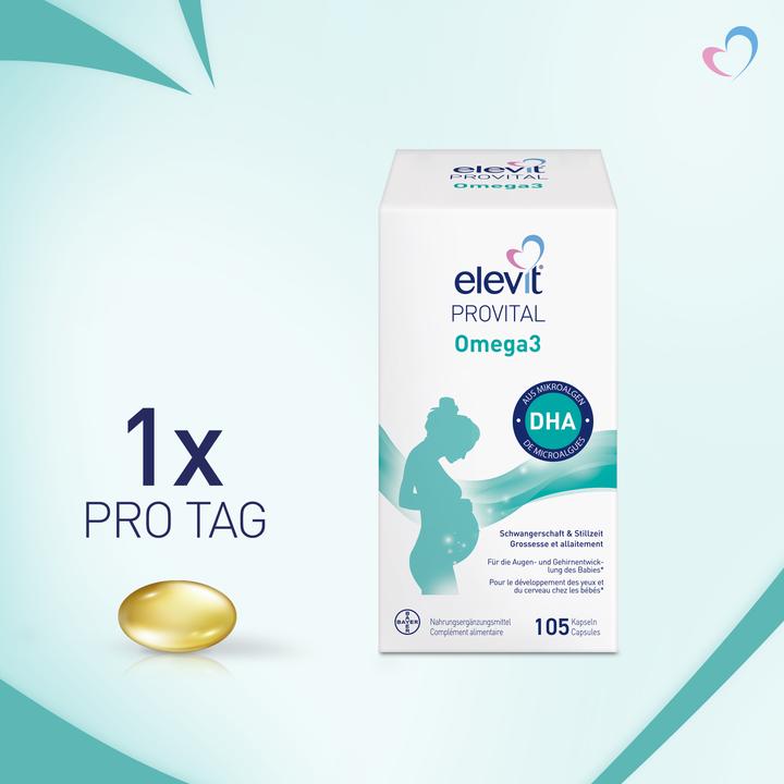 Actual product image Elevit PROVITAL Omega3 (105 Piece, Capsules, 132 g)