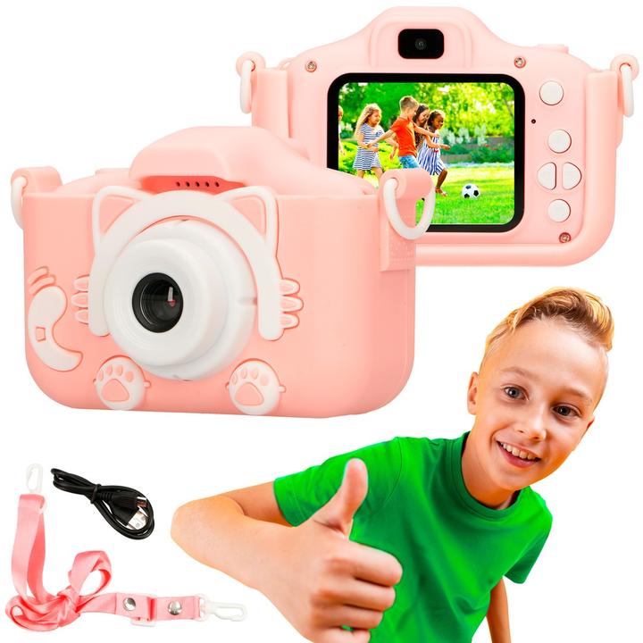 Actual product image Xinjia Extralink Kids Camera H27 Dual Pink