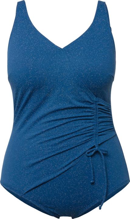 Actual product image Ulla Popken Shimmering Wrap Look Swimsuit (56)