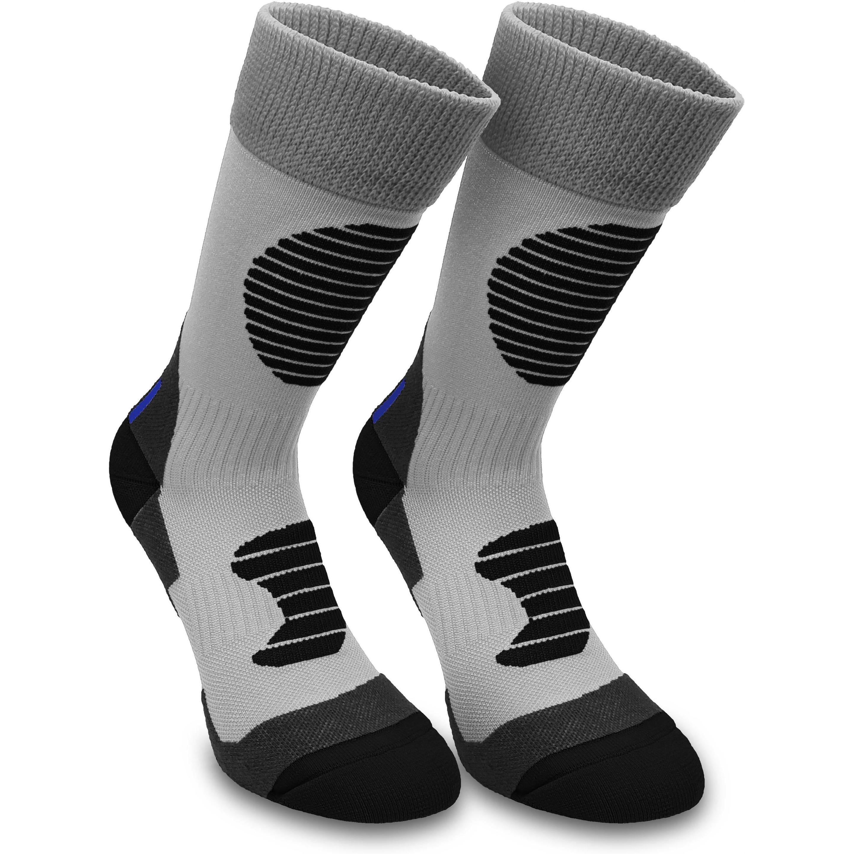 Normani, Herren, Socken, 3 Paar Sportsocken mit Schienbein- und Fussrückenpolster, Grau, (3er Pack, 47 - 50)