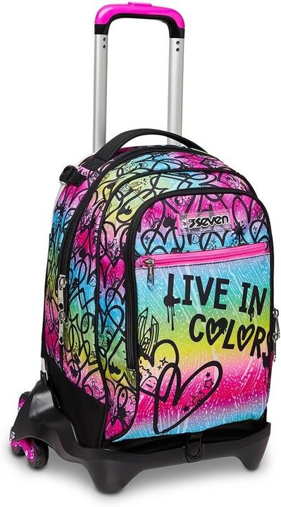 Actual product image Seven Three-Way Trolley Backpack with Removable Wheels and Adjustable Handle