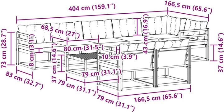 Produktbild vidaXL Outdoor-Sofa