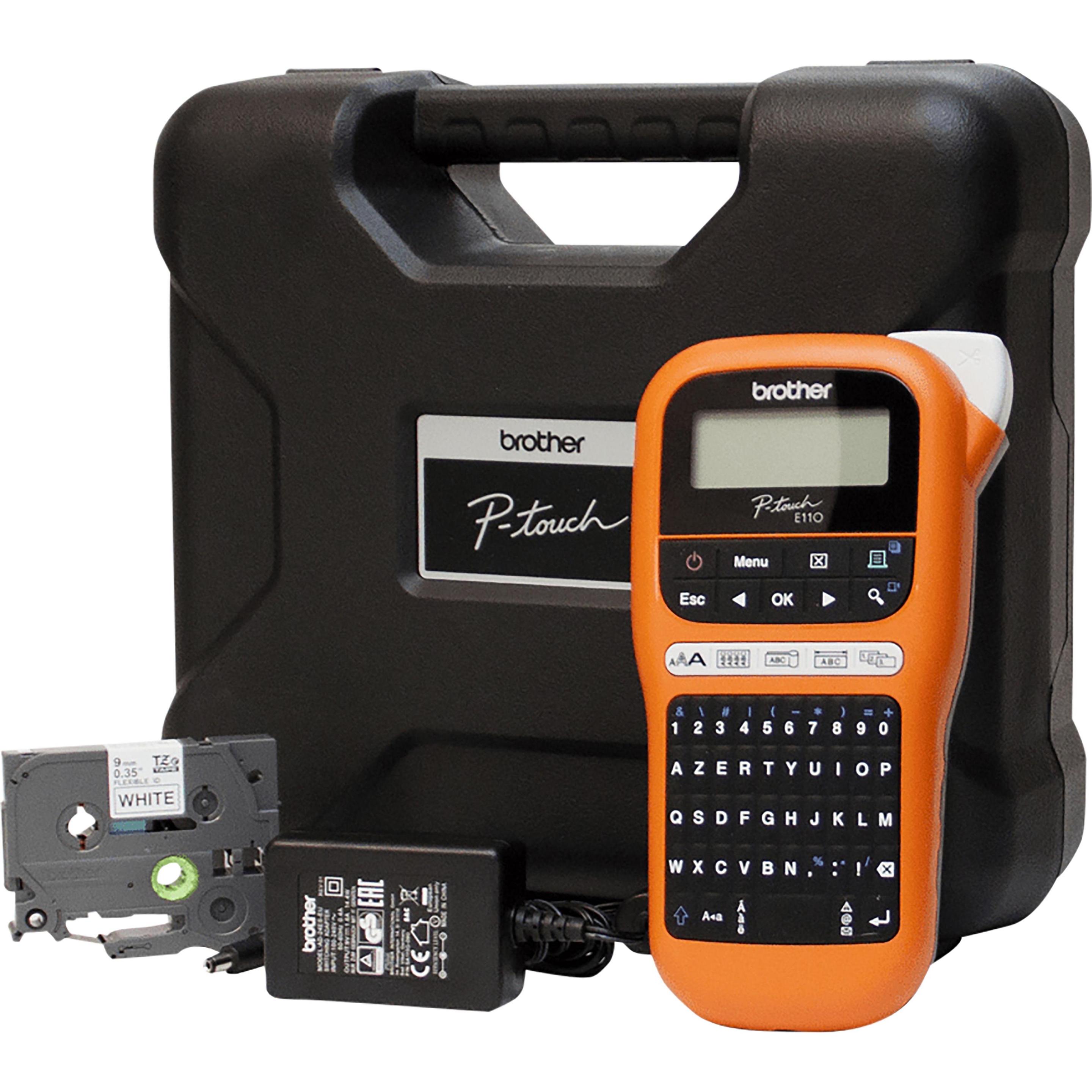 Brother PT-E110VP, Etichettatrice, Nero, Arancia