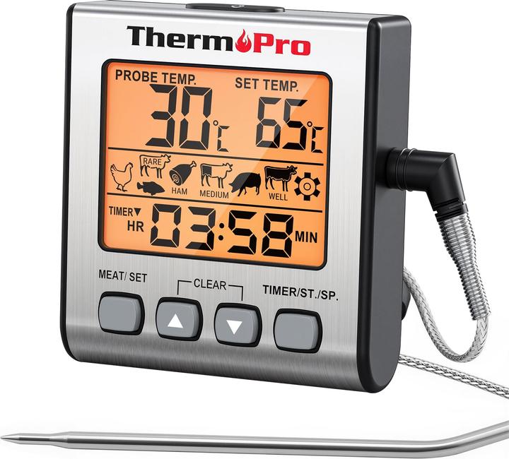 Produktbild ThermoPro Digitales Grill- und Bratenthermometer mit Timer
