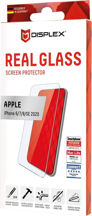 Actual product image Displex Real Glass, 2D Panzerglas (1 Piece, Apple iPhone 6)