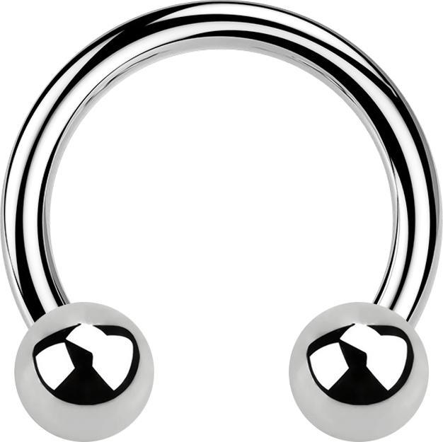 Immagine prodotto Star Piercing Bilanciere circolare in argento con due palline (senza ottone, Acciaio chirurgico 316L)