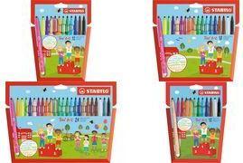 Produktbild STABILO Fasermaler Trio A-Z, 12er Kartonetui Strichstärke: 0,7 mm, dreieckige Griffzone,ventilierte Kappe (12x)